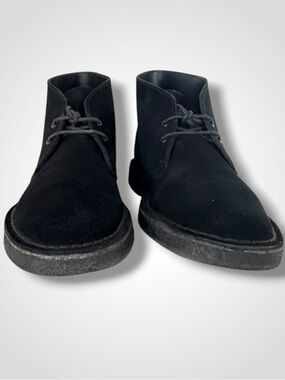 Clarks Originals Desert Boots Black Suede Crepe Sole Mens 10.5